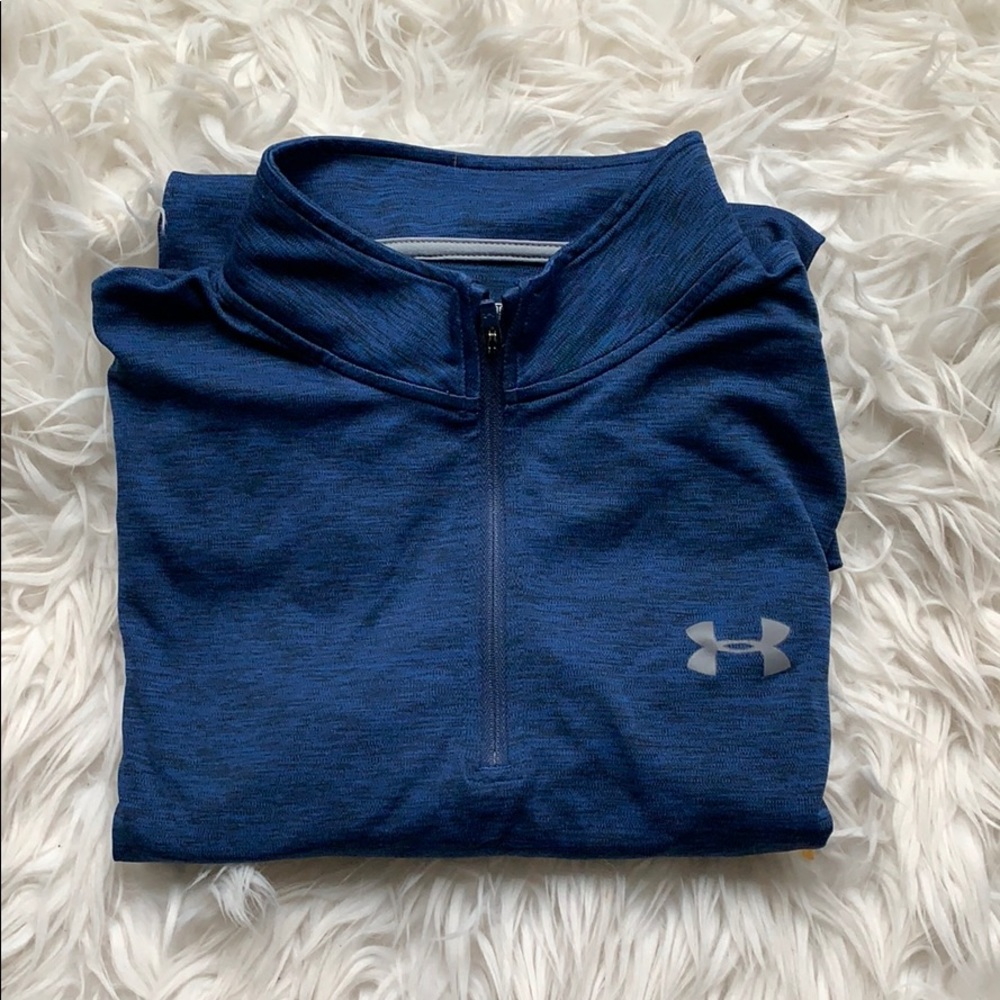 men’s XL blue Under Armour 1/4 zip sweater